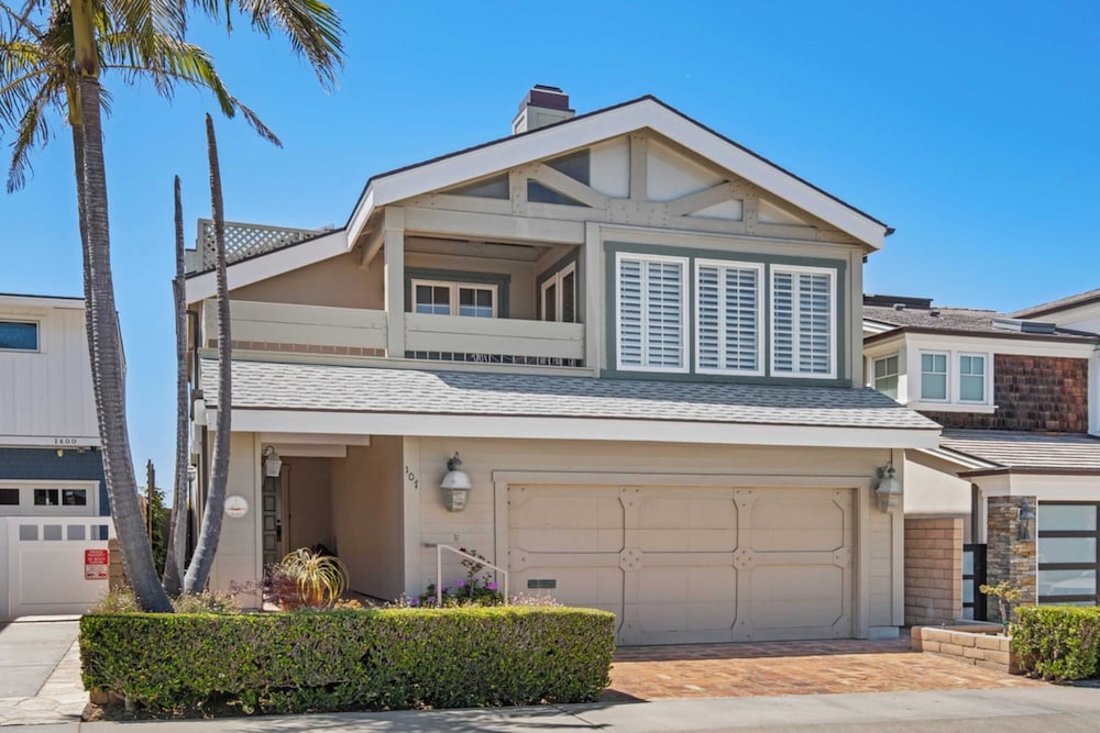 Oceanfront Home Walk to Balboa Pier + Scenic Views Balboa Peninsula Point by Avantstay