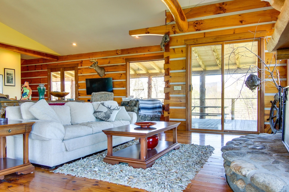 Mountain View & Fire Pit: Rustic Marshall Getaway! view 4