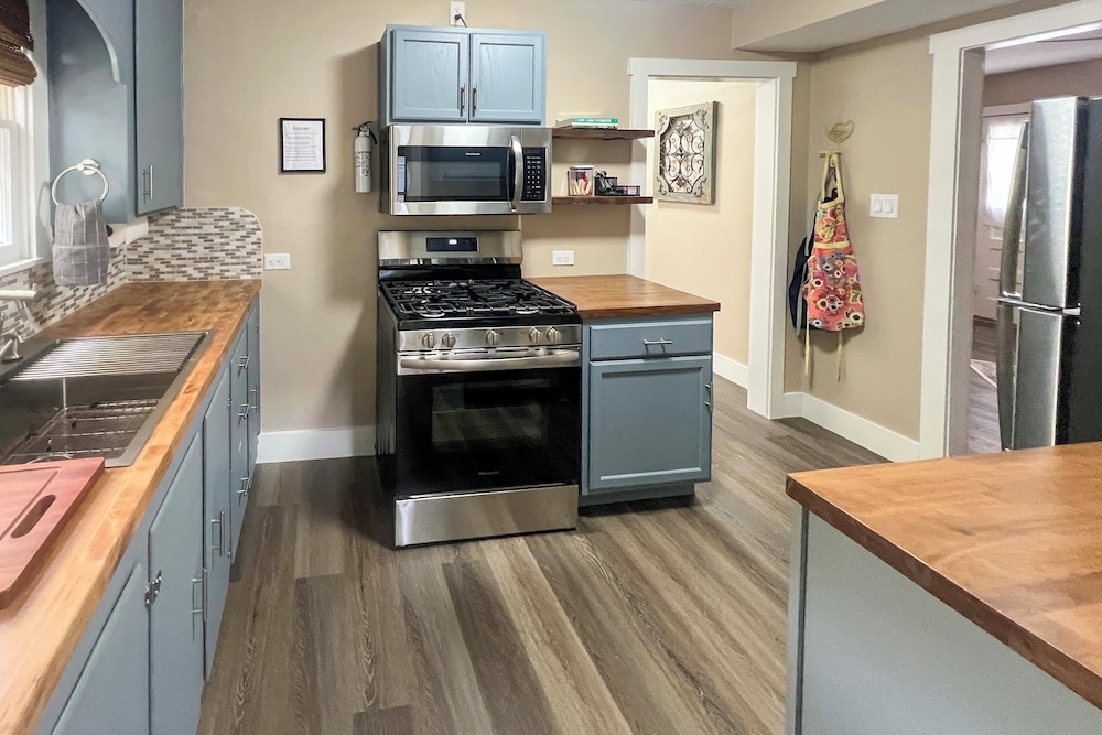 Near Waterloo Lake: Restored 1930s Home w/ Yard