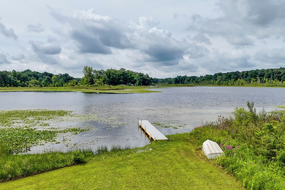 Lakefront Getaway w/ Dock & Yard in Reading!