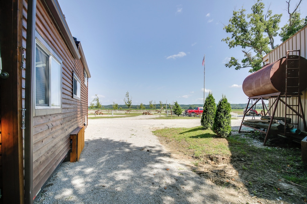The Merlot Bungalow Defiance Tiny Home on Trail
