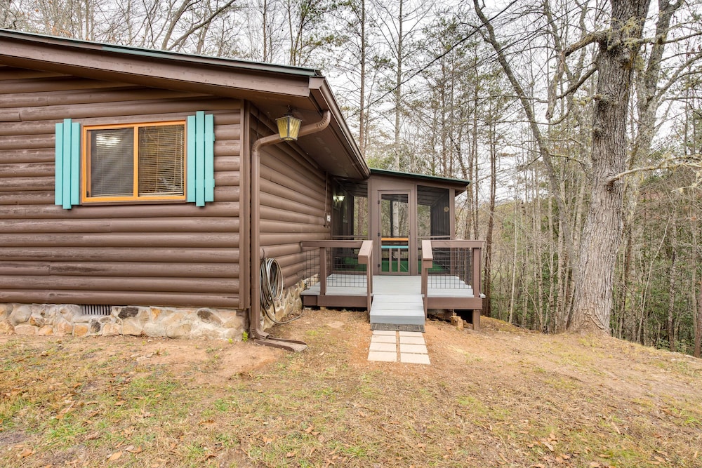 Peaceful Warne Cabin: Fenced Yard & Screened Porch view 4