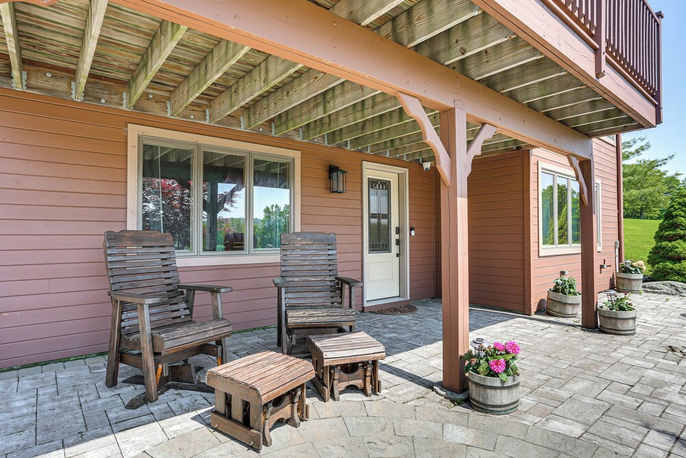 Walk to Bethel Woods: Family Home w/ Deck & Views!
