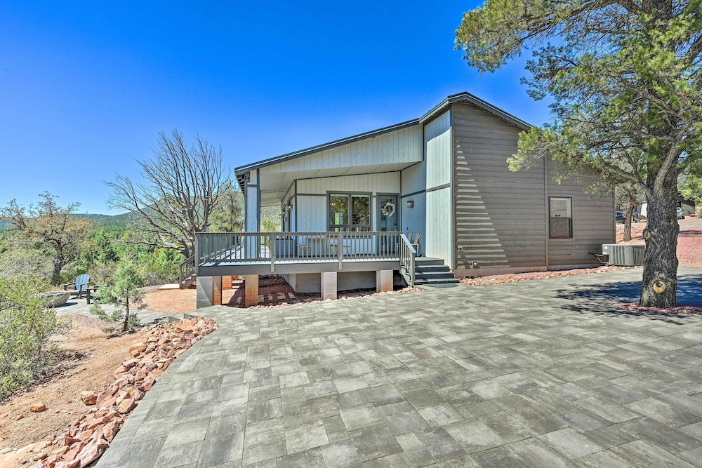 Luxe Pine Escape w/ Mtn Views  Gas Fire Pit! - Property Image 2