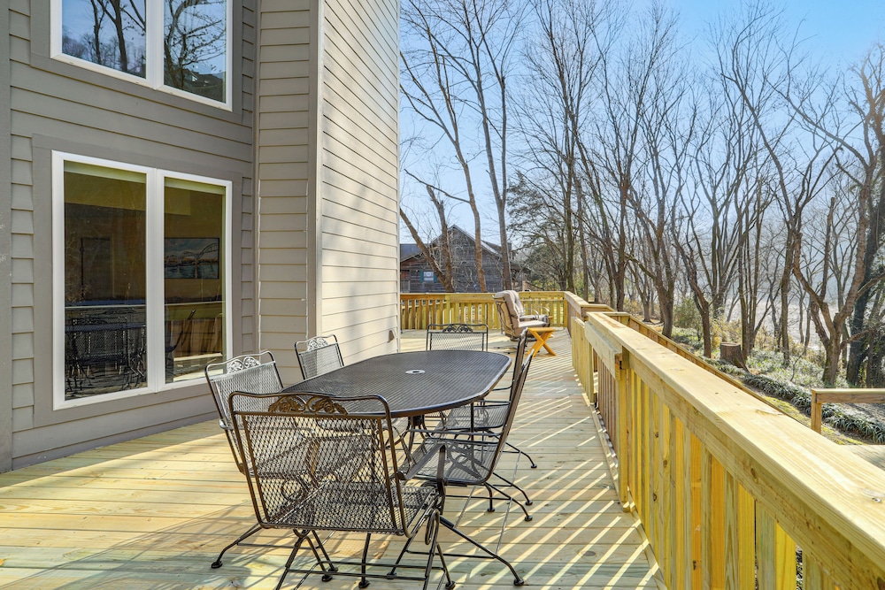 Steps to White River: Mountain View Home w/ Deck!