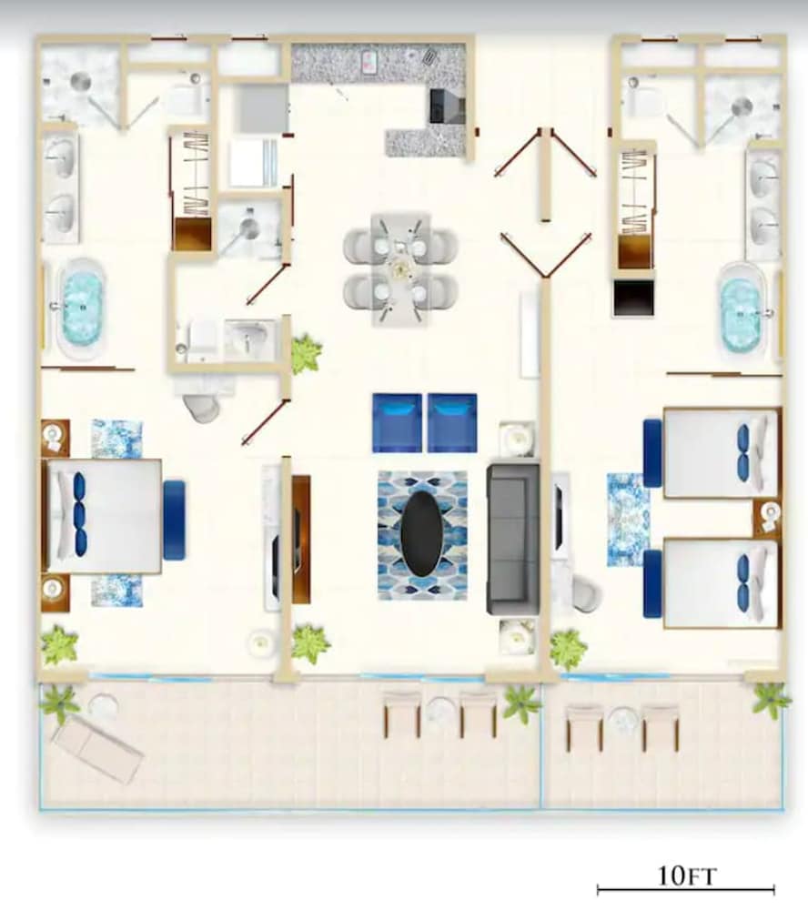 2BD Villa La Valencia Ocean View 5 Star Resort