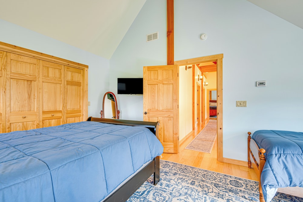 Spacious & Secluded Forksville Home: Fire Pit view 4