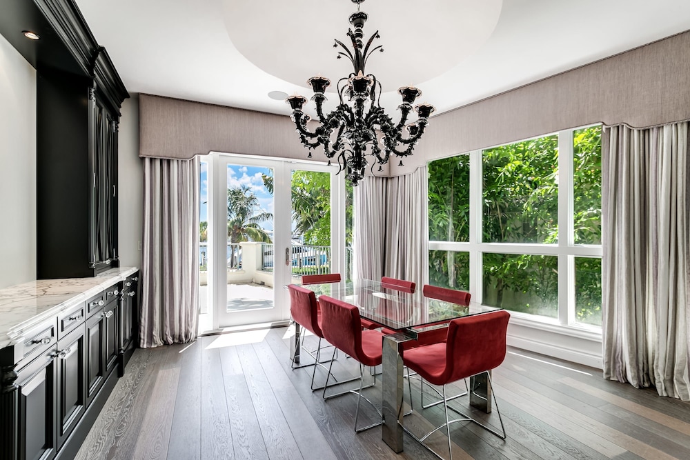 Waterfront Mansion With Game Room Gym Media Room and Guest House