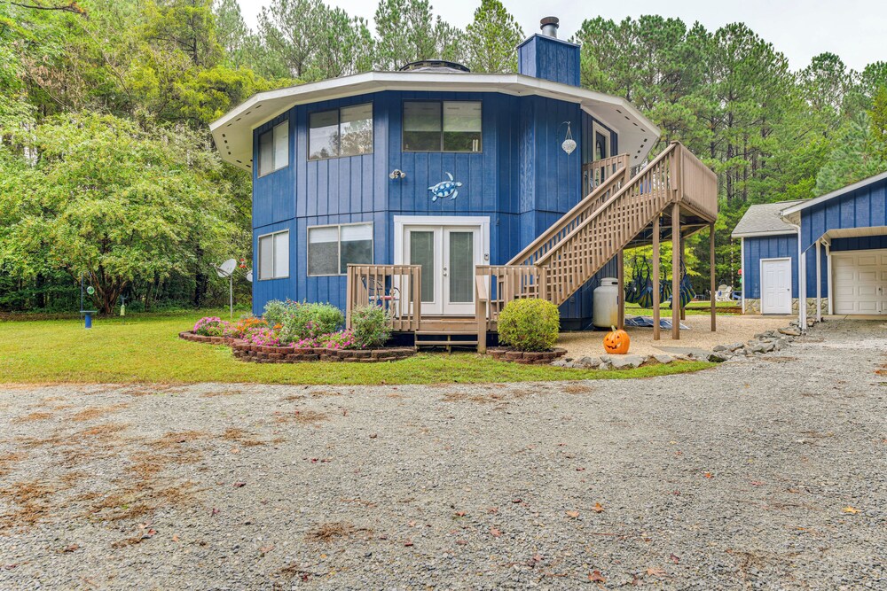 Near Lake Gaston: Unique Home w/ Deck & Fire Pit!