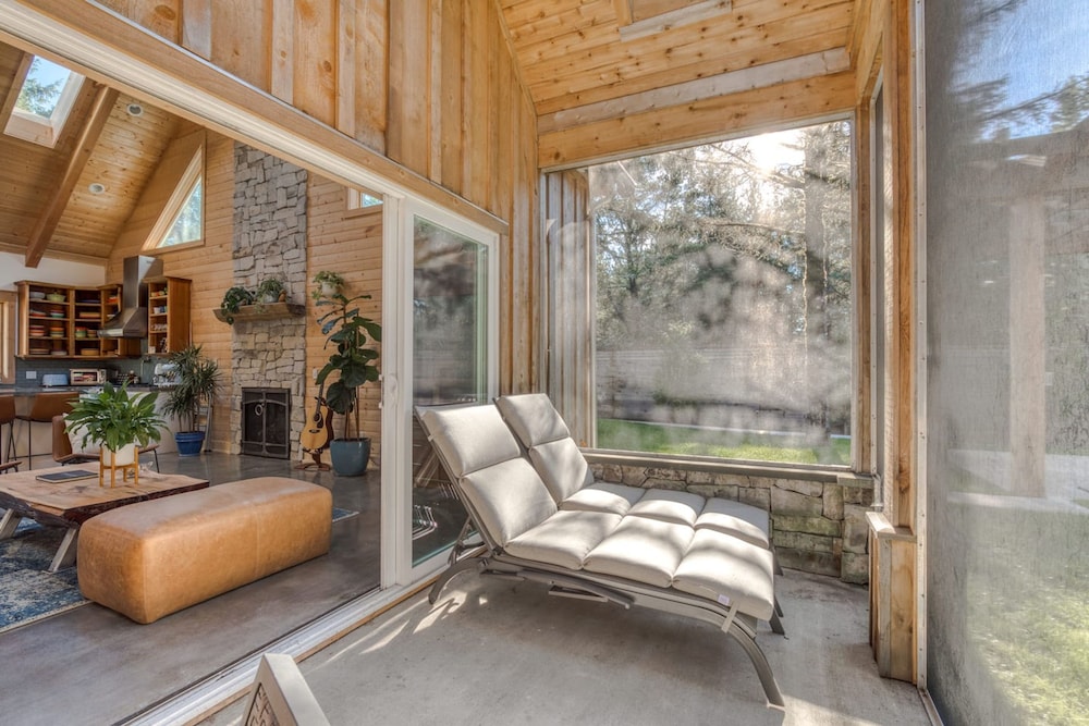 Boutique Cabin Design Luxury Hot Tub Path to Beach