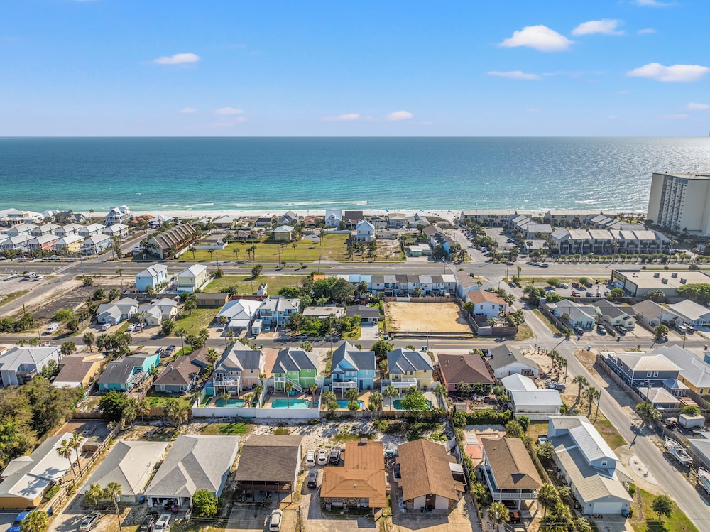 Seafoam Beautiful 3BR Home With Heated Private Pool - 4 Min Walk to Beach!