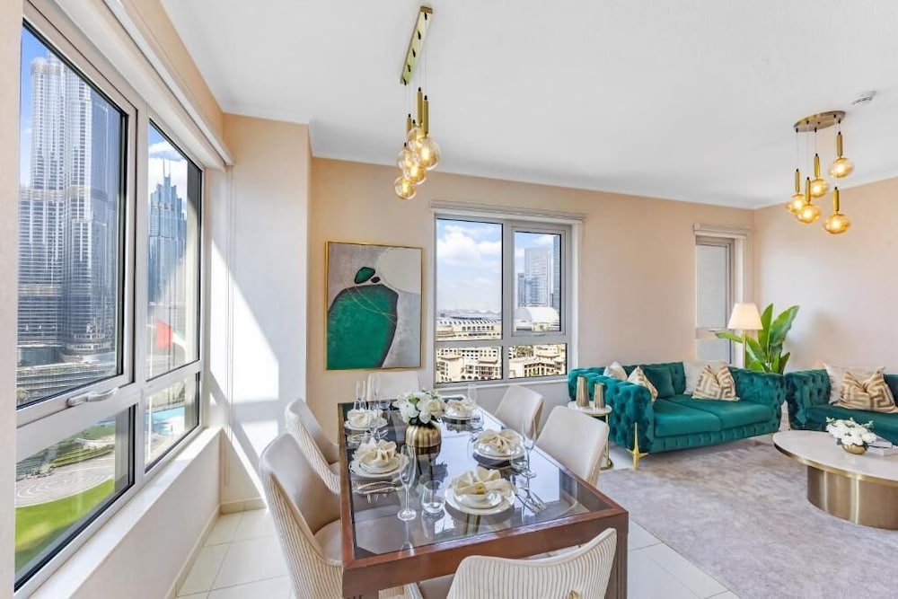 Durrani Homes - Modern Living 3br with Burj Khalifa and Fountain View - third room without partition