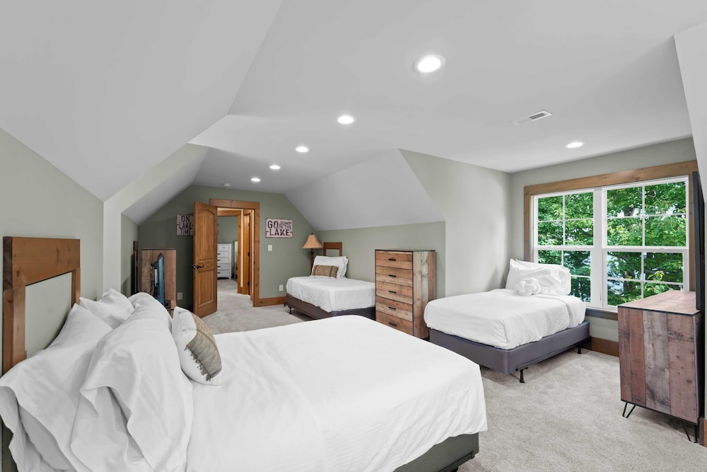 Spacious Waterfront Home on Lake Norman With Firepit, Views, and Dock Access