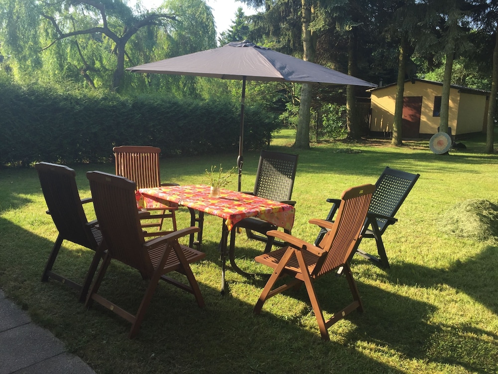 Ferienhaus Mirow-Lärz - Kamin Wald Ruhe