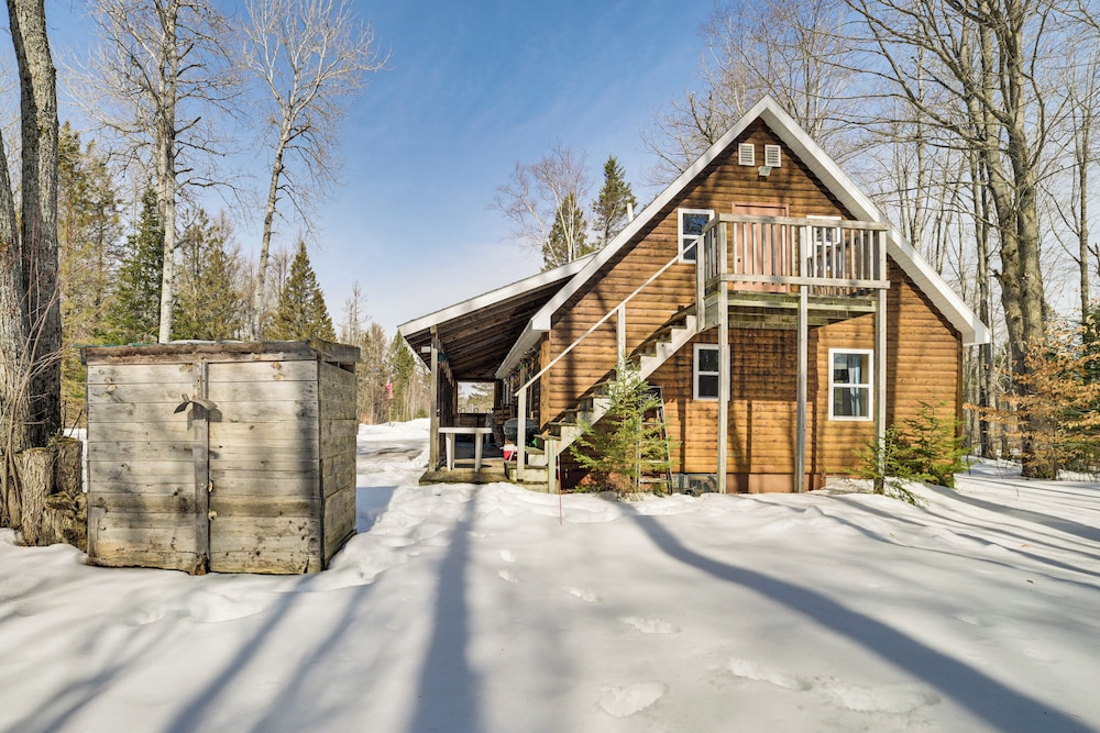 Near Lake Huron: Secluded Goetzville Cabin w/ Deck