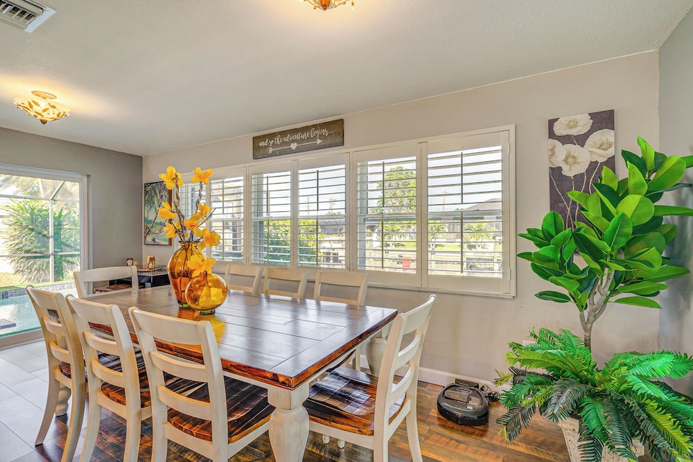 Dock + Patio w/ Canal View: Paradise in Cape Coral
