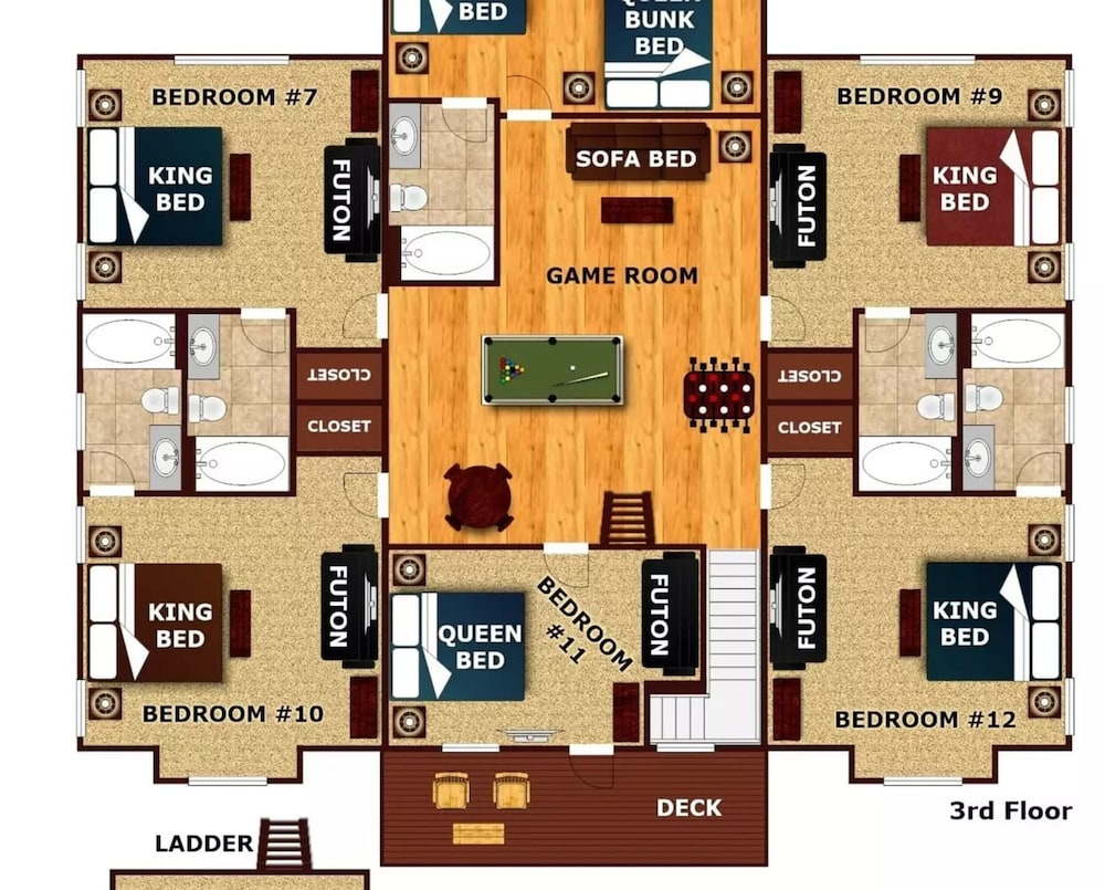 A View for All Seasons Luxe Smoky Mountain Cabin With Hot Tubs Game Room