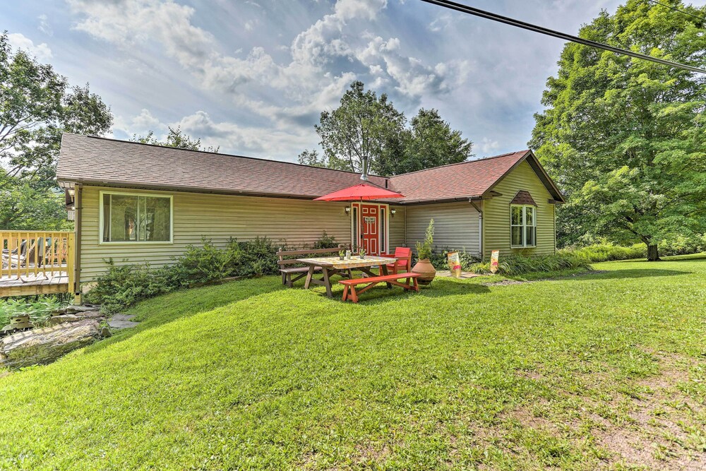 Bright Tucked-away Cabin w/ Furnished Deck + Grill view 5