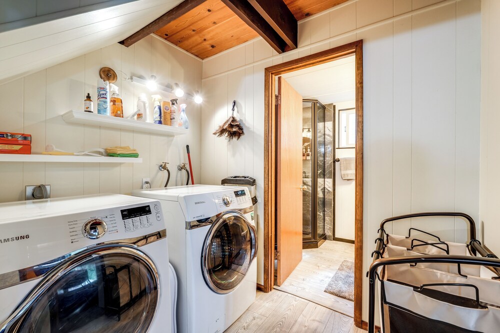 Sleek Blue Lake Springs Retreat w/ Deck & Yard!