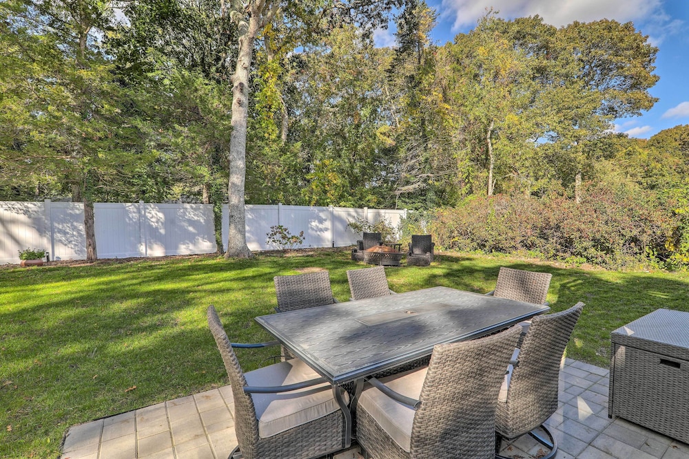 Fire Pit, Spacious Yard: Hyannis Vacation Rental