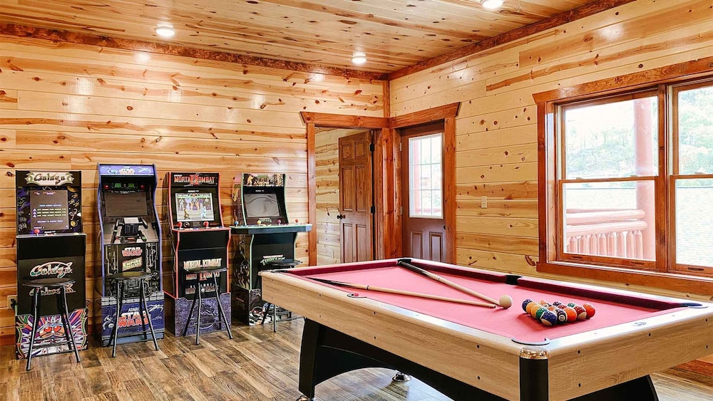 Modern Luxury w Pool Theater Hot Tub Ent Room view 4