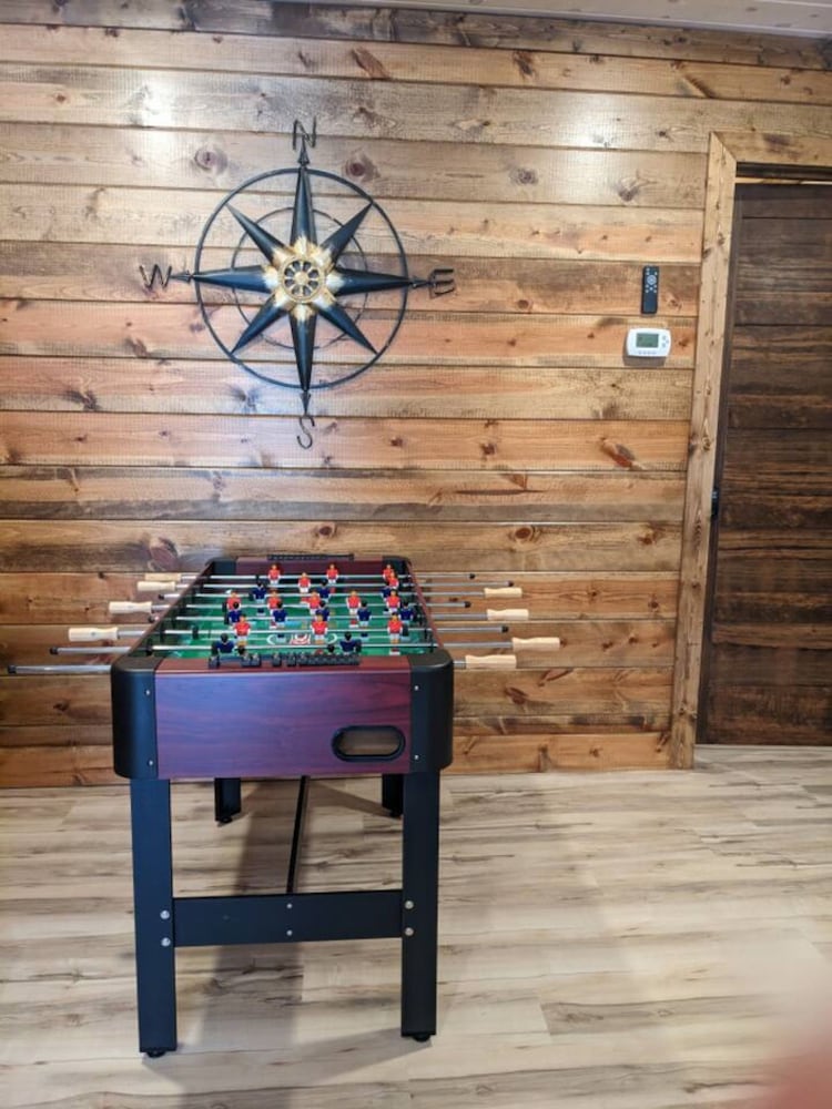 Lofted Pines Hot Tub Foosball Air Hockey