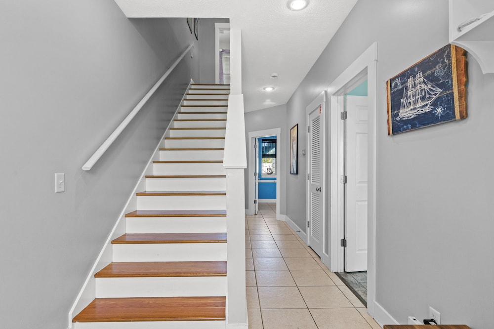 Seafoam Beautiful 3BR Home With Heated Private Pool - 4 Min Walk to Beach!