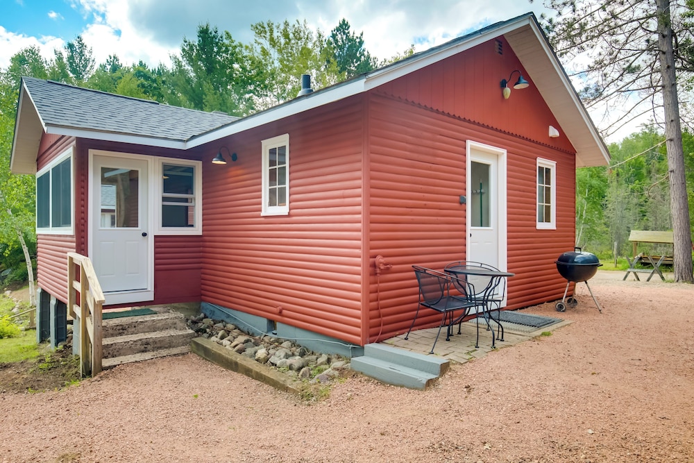 Waterfront Wisconsin Cabin: Private Dock, Grill view 4