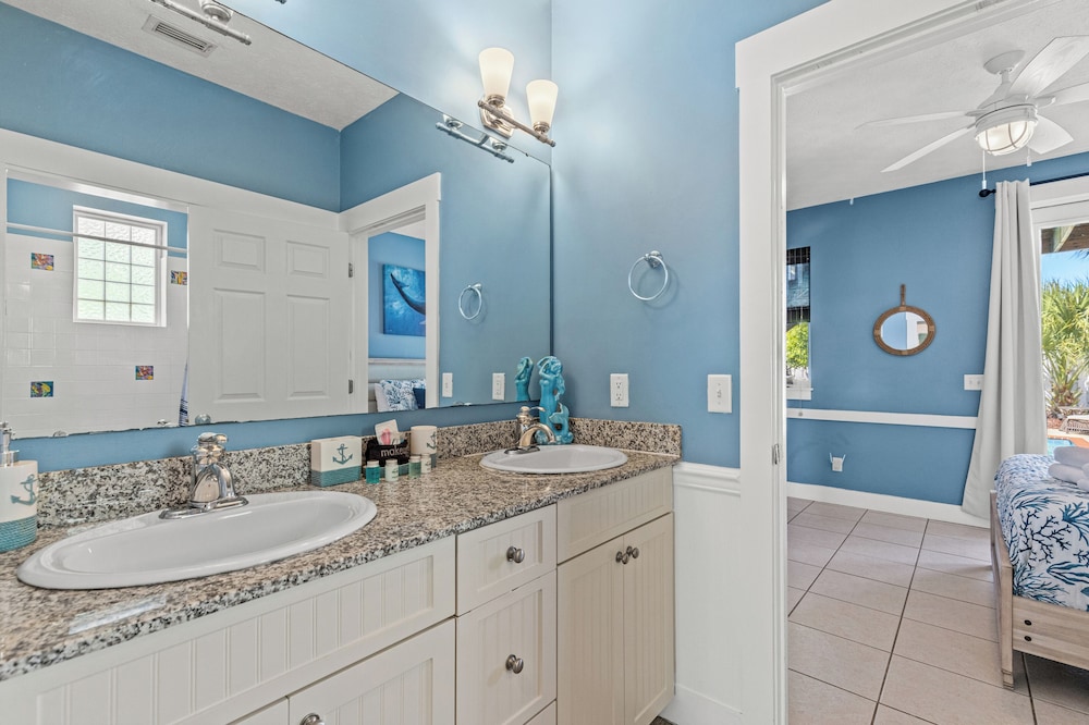 Seafoam Beautiful 3BR Home With Heated Private Pool - 4 Min Walk to Beach!