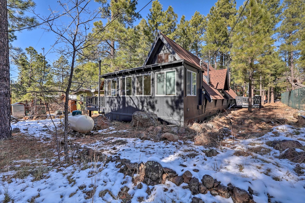 Deck & Forest Views: Munds Park A-frame Cabin view 2