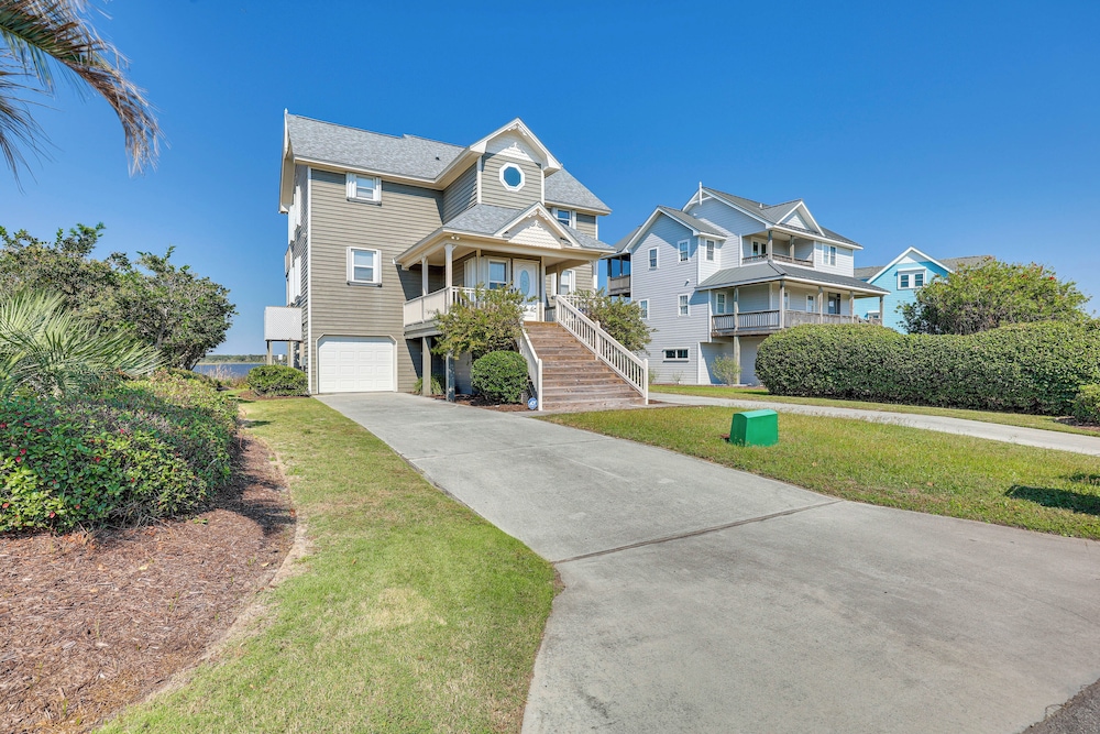 Private Hot Tub & Dock: North Topsail Beach Home