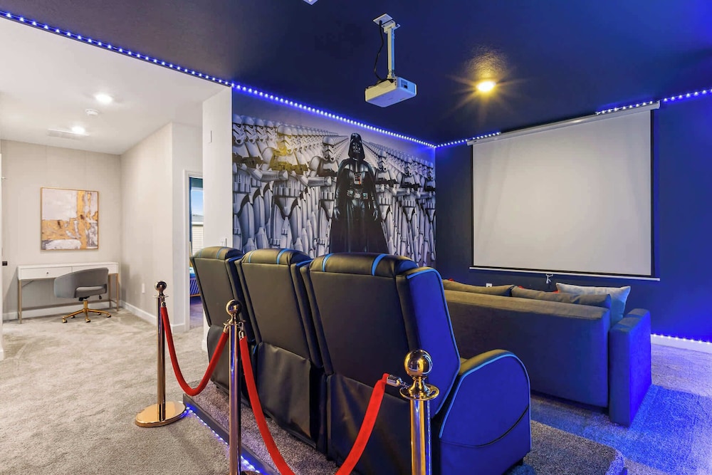 Upstay: Poolside Mansion w/ Themed Arcade & Cinema