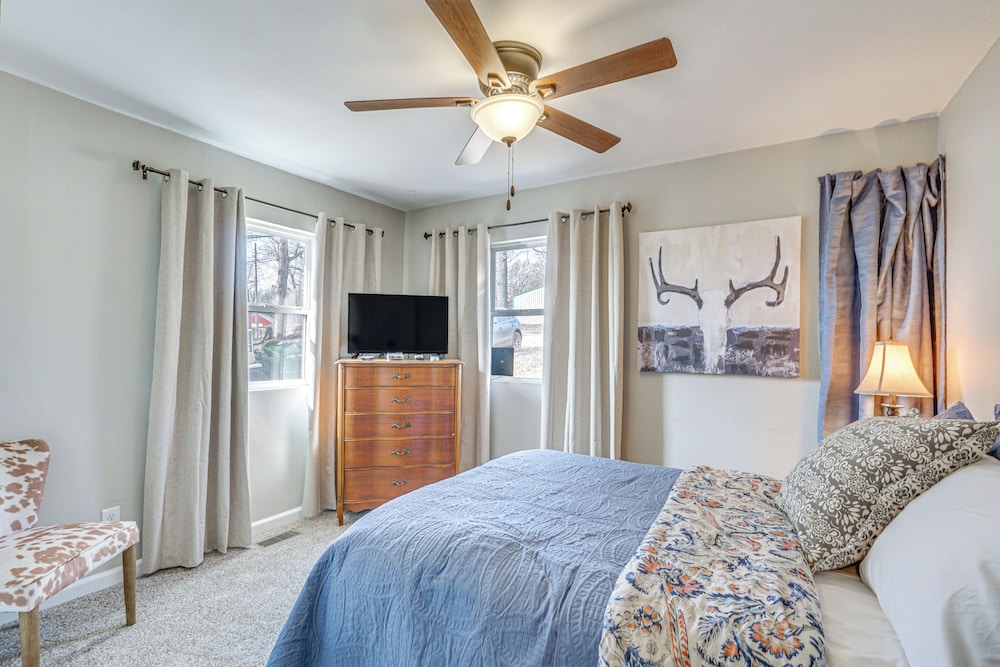 Private Dock & Decks: Lakefront Retreat in Stover!