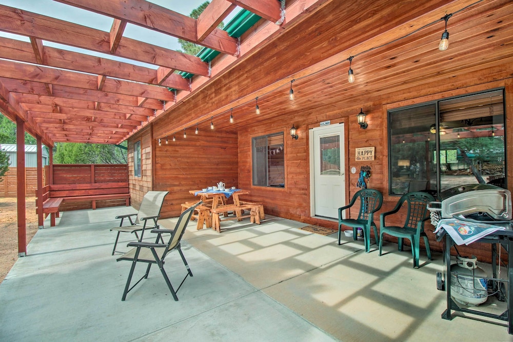 Fire Pit, Fenced Yard: Overgaard Cabin Near Hiking