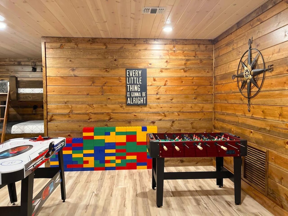 Lofted Pines Hot Tub Foosball Air Hockey
