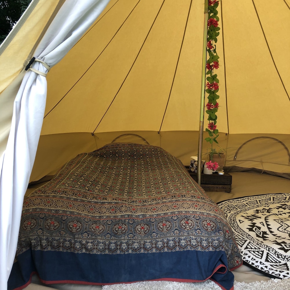 Cosy Glamping 4m Bell Tent in Rural Herefordshire view 3