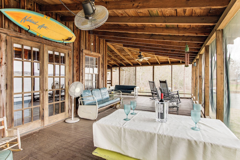 Private Dock + Porch: Serene Lake Greenwood Escape