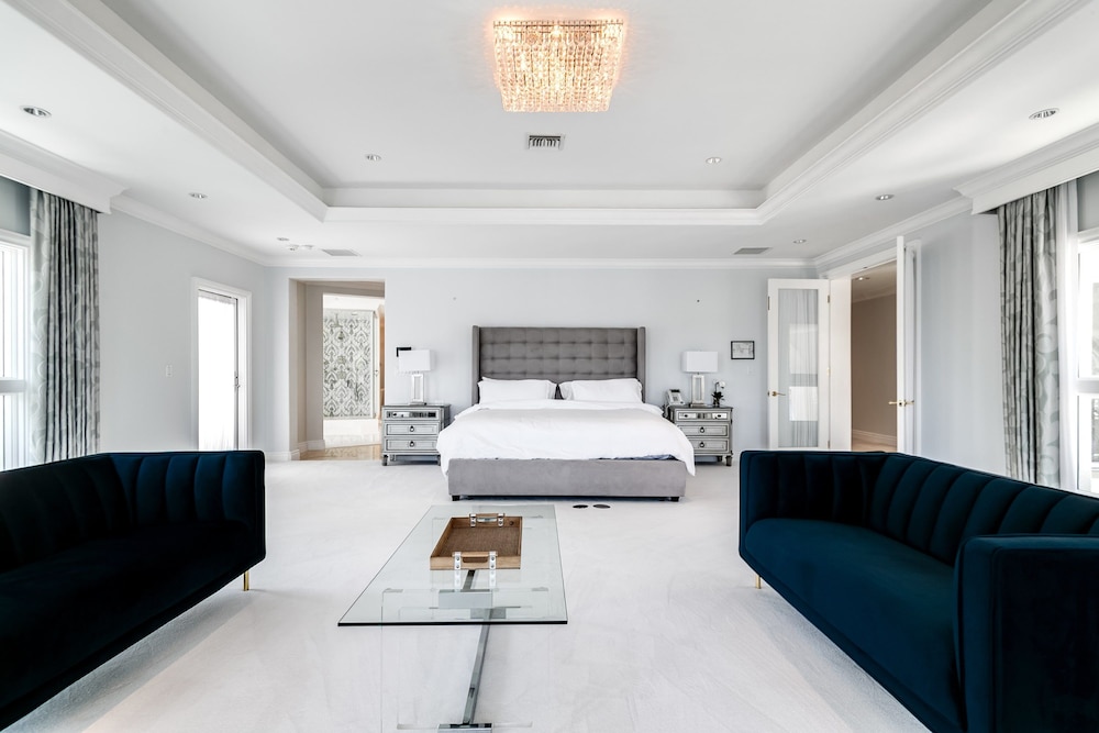 Waterfront Mansion With Game Room Gym Media Room and Guest House