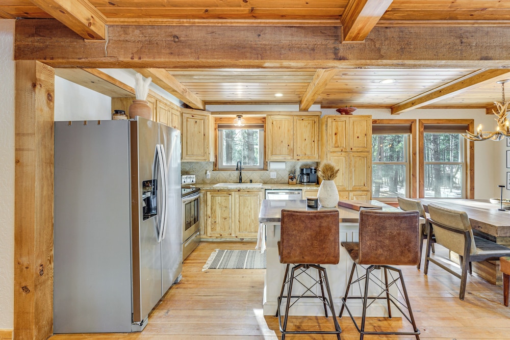Hot Tub + Fireplace: Cozy Angel Fire A-frame Cabin