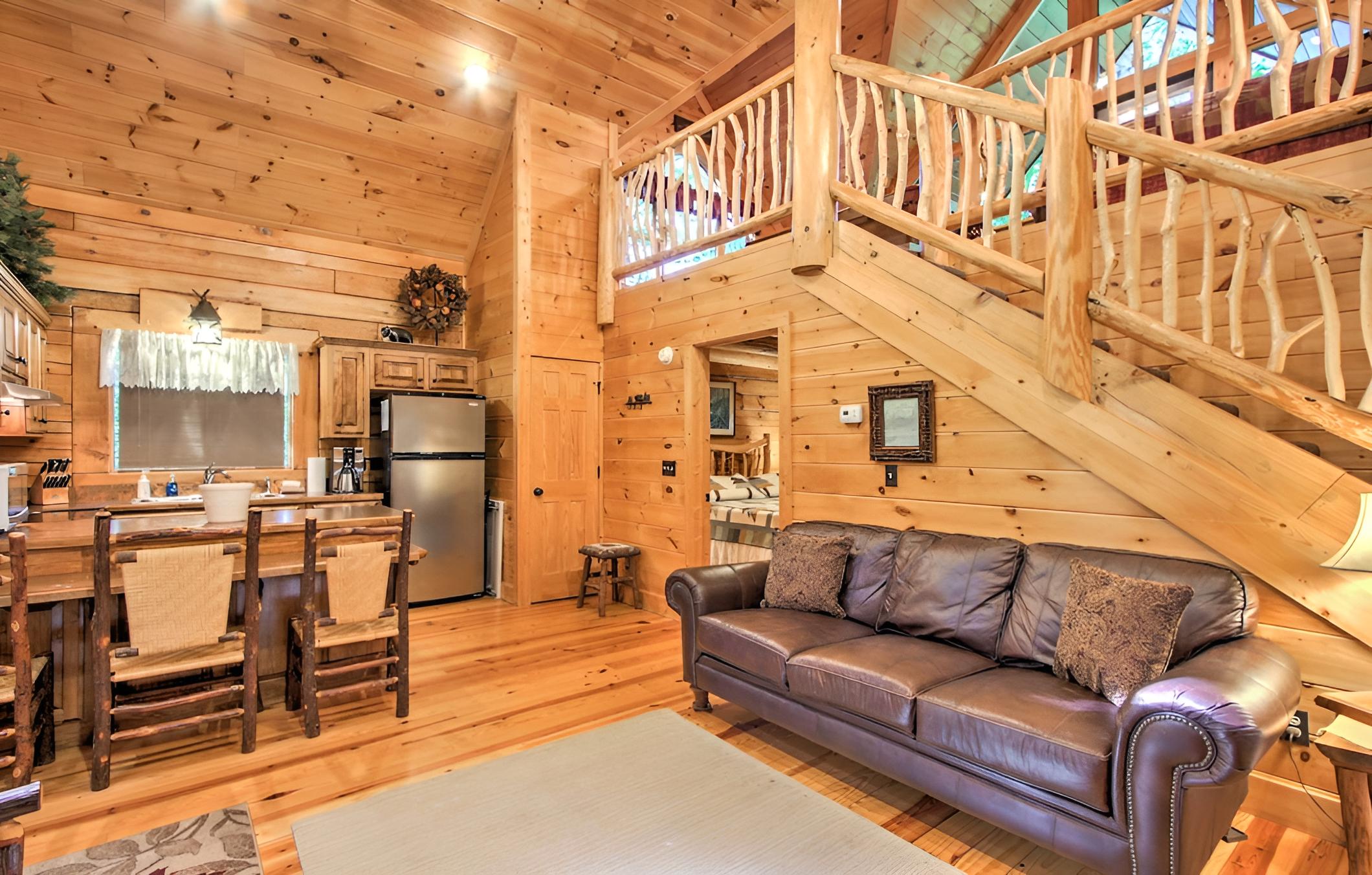 Rustic Smoky Mountain Cabin w/ Hot Tub & Fireplace view 5