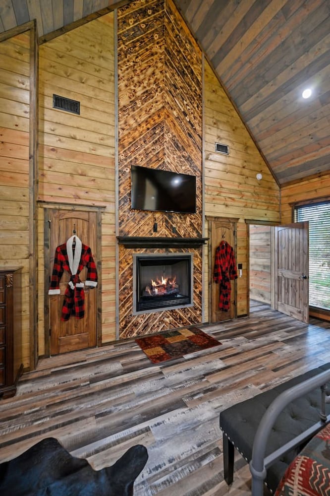 The Adirondack Hottub Shuffleboard Fireplace Foosball Table Arcade