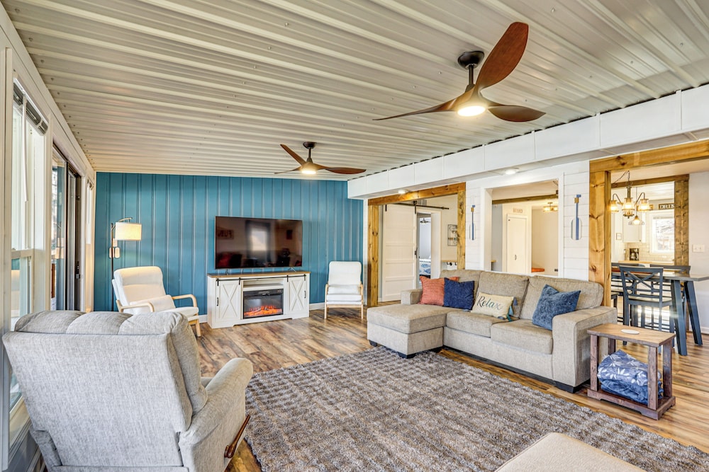 Central Waterfront Home w/ Dock in Lake Ozark!