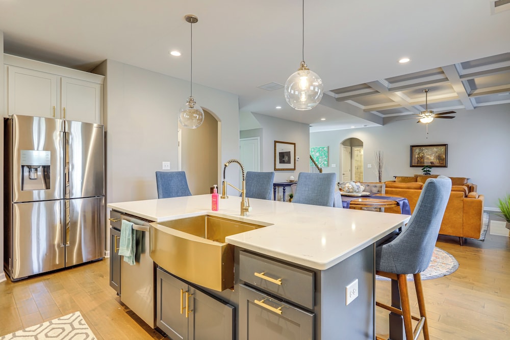 Patio w/ Fireplace: Spacious Sharpsburg Home!