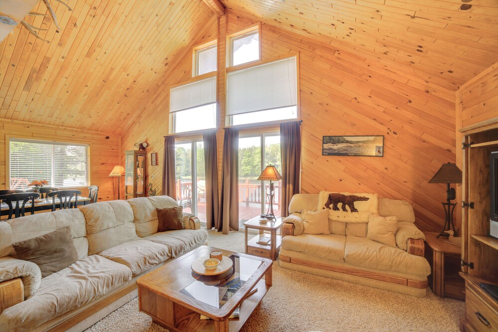 Ski, Ice Fish & Snowmobile: Getaway w/ Deck!