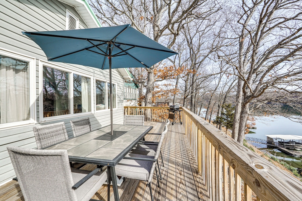 Private Dock & Decks: Lakefront Retreat in Stover!