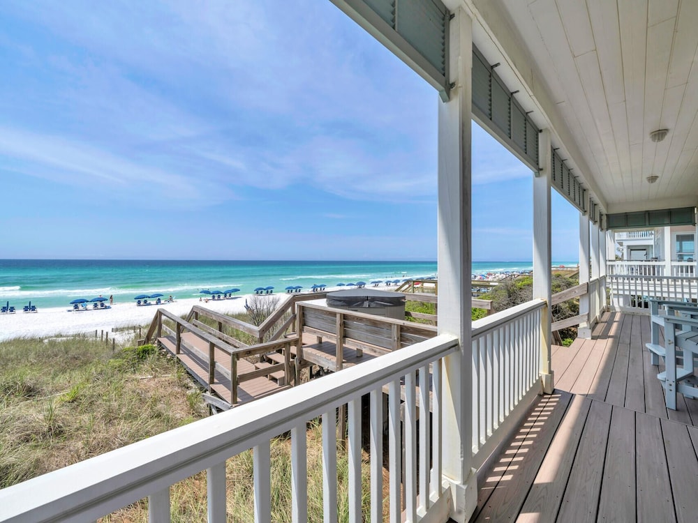 4BR Beachfront Home With Hot tub & Private Beach Access!