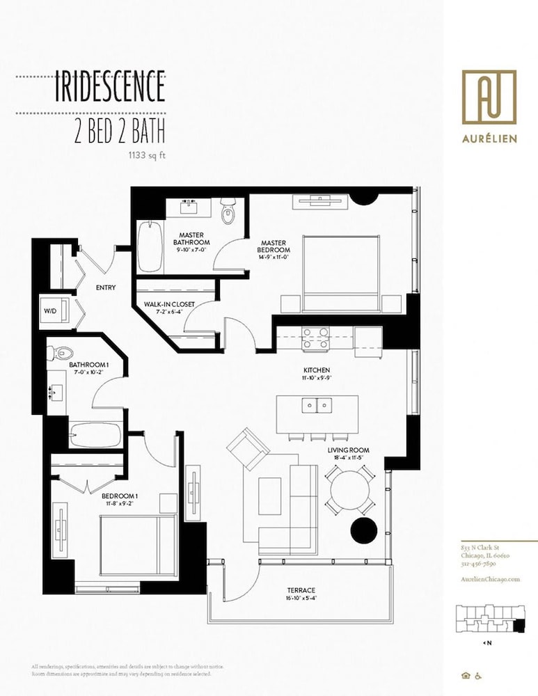 River North 2BR High Ceilings Comfort