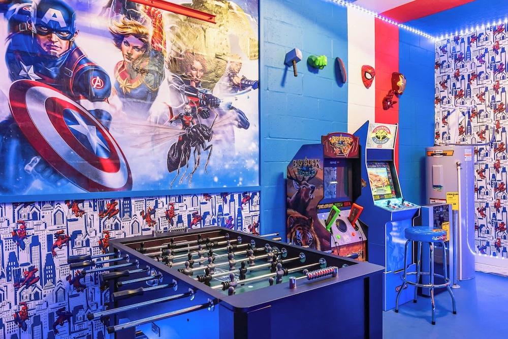 Upstay: Poolside Mansion w/ Themed Arcade & Cinema