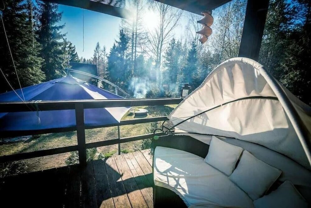 In The Woods Lodge With hot tub Inside Puszcza Knyszyśnka - Two-bedroom Villa