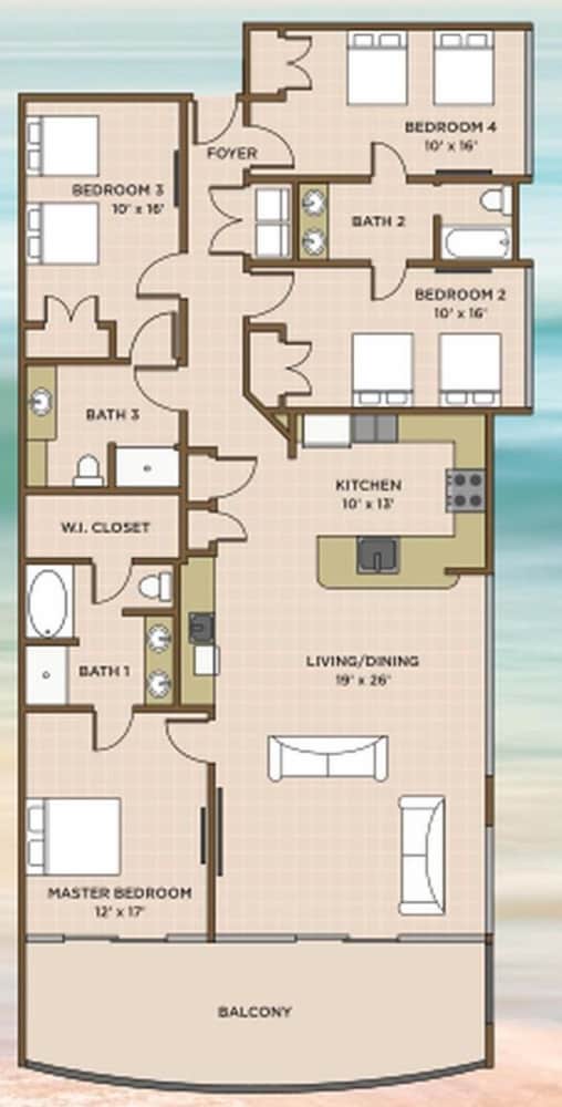 Phoenix Gulf Towers 1404 4 Bedroom Condo